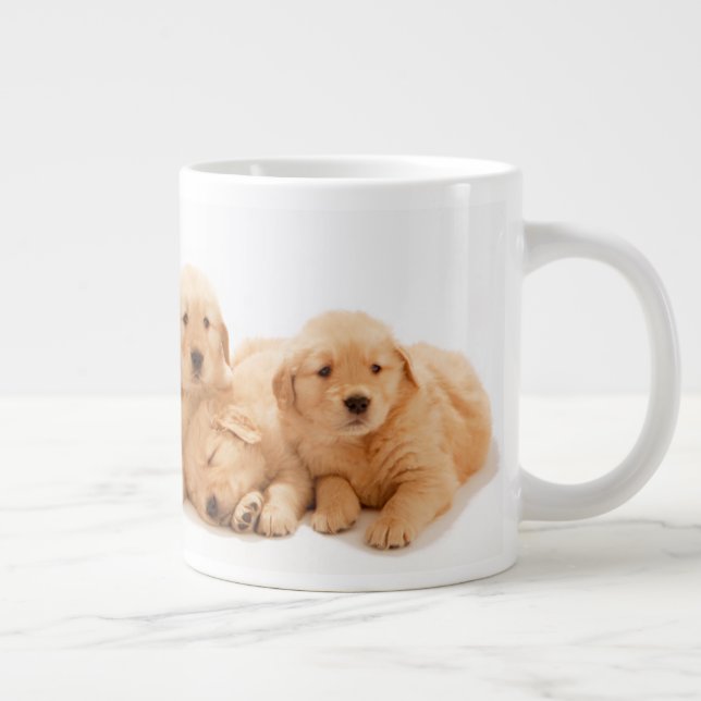 Sechs Golden Retriever Welpen Jumbo-Tasse (Rechts)