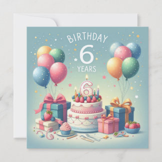 sechs Jahre alter Geburtstag Einladung