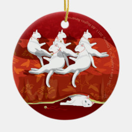 Sechs Katzen a-Lay ... Weihnachtsbaum Keramik Ornament