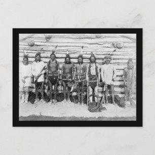 Sechs-Krieges-Party - Vintages Portrait Postkarte