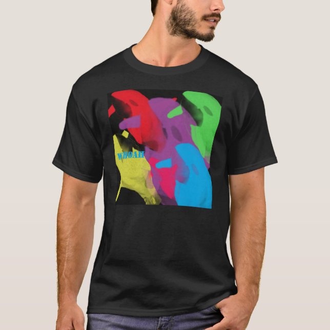 sechs Lamas in sechs Farben T-Shirt (Vorderseite)