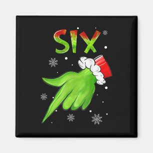 Sechs Lustige Sechs Sieben 6 7 Meme Santa Weihnach Magnet