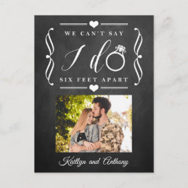 Sechs Meter später Hochzeitstag Ankündigungspostkarte