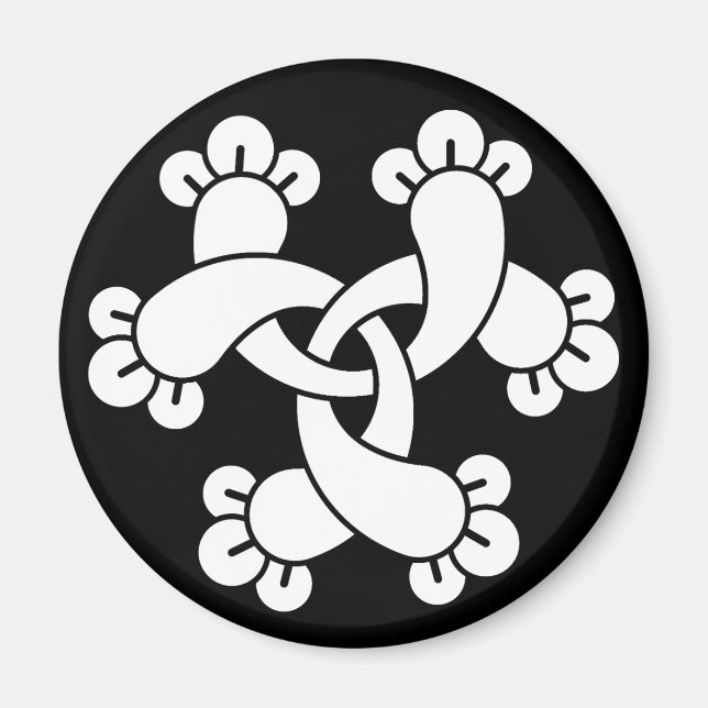 Sechs miteinander verschließbare Nelken Magnet (Vorne)