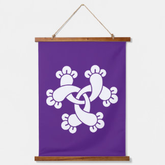 Sechs miteinander verschließbare Nelken Wandteppich Mit Holzrahmen