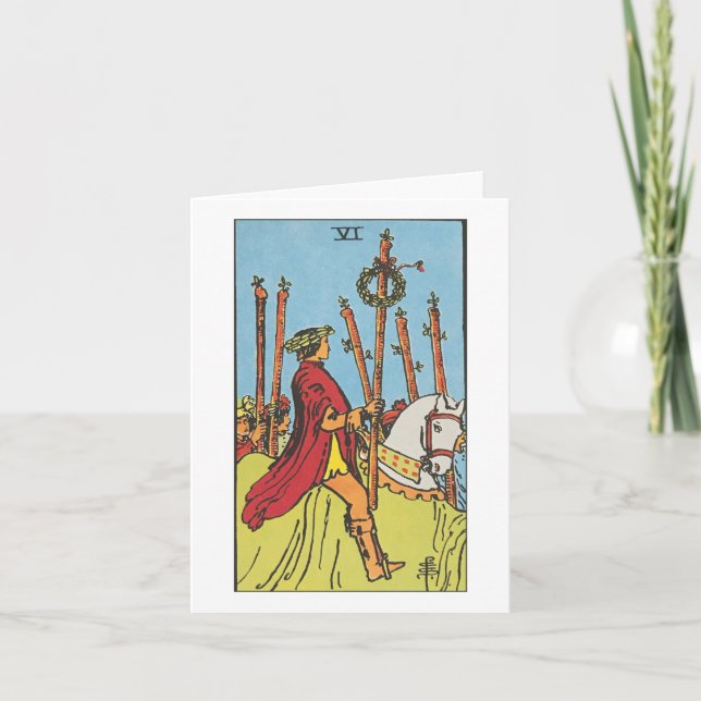 Sechs Ruder - Rider Waite Smith Tarot Karte (Vorderseite)