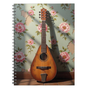 Sechs-saitige Dulcimer-Vintage-Rarität Notizblock
