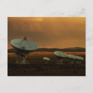 Sechs Satelliten in Folge Postkarte