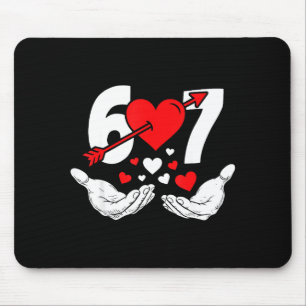 Sechs Sieben 67 6 7 Kinder 67 Meme Hände Lustig Va Mousepad