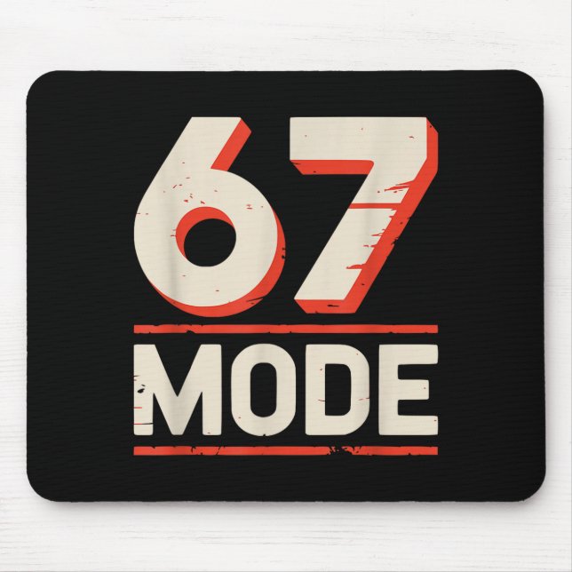 Sechs sieben 67 6 7 Mode Meme lustige Jungen Kinde Mousepad (Vorne)