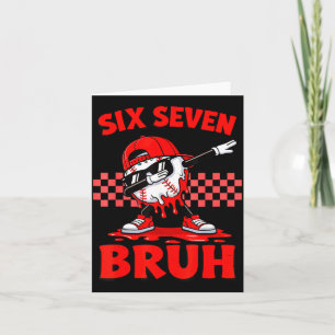 Sechs sieben 67 Alter Baseball Valentinstag Teenag Karte
