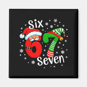 Sechs Sieben 67 Meme 6 7 Elf Santa Weihnachten  Magnet