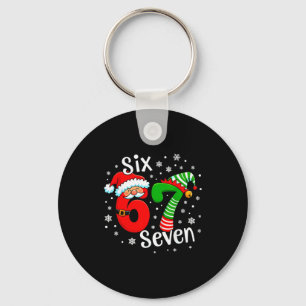 Sechs Sieben 67 Meme 6 7 Elf Santa Weihnachten Schlüsselanhänger