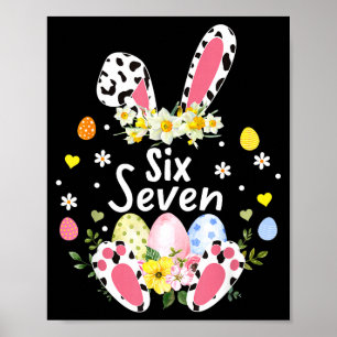 Sechs Sieben 67 Meme 6 7 Hase Leopard Kinder Lusti Poster