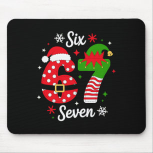 Sechs Sieben 67 Meme 6 7 Weihnachtsmann Weihnachte Mousepad
