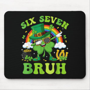 Sechs sieben 67 Meme bruh cool St. Patricks Tag Te Mousepad