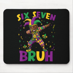 Sechs sieben 67 Meme cool mardi gras dabbing schwa Mousepad