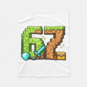 Sechs Sieben 67 Meme Geburtstag Pixel Gamer Bday P Fleecedecke