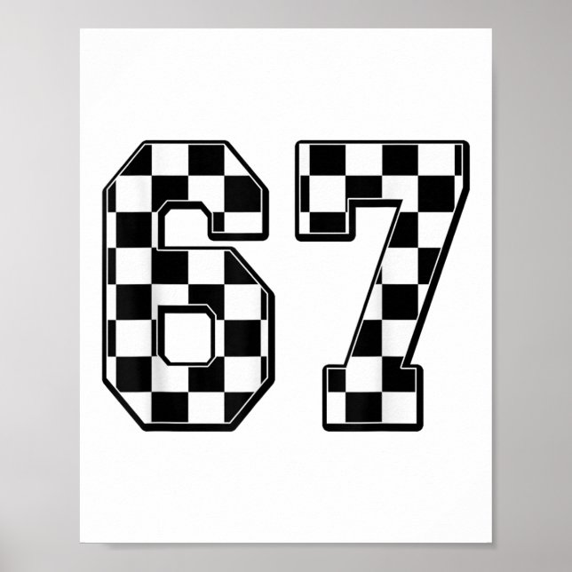 Sechs Sieben 67 Meme Nummer 67  Poster (Vorne)