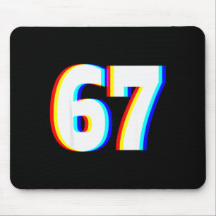 Sechs Sieben 6 7 Edm optische Täuschung Mousepad