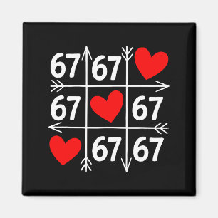 Sechs Sieben 6 7 Lustig 67 Valentinstag Herz Männe Magnet