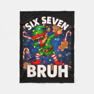 Sechs Sieben 6 7 Lustiger Bruh Weihnachten Dabbing Fleecedecke