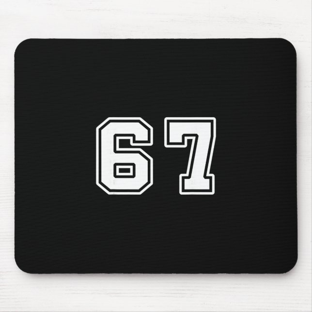 Sechs Sieben 6 7 Meme 67  Mousepad (Vorne)