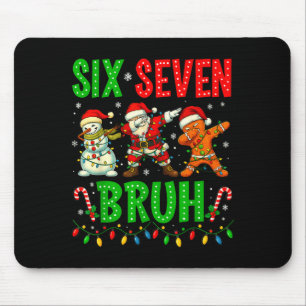 Sechs Sieben 6 7 Meme Dabbing Weihnachtsmann Lebku Mousepad