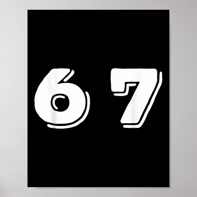 Sechs Sieben 6 7 Meme-Design _1  Poster (Vorne)