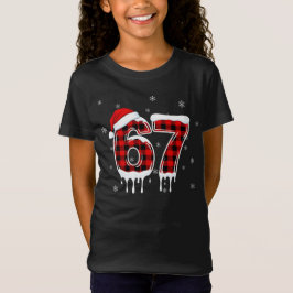 Sechs Sieben 6 7 Meme Kariertes Design mit Santa H T-Shirt