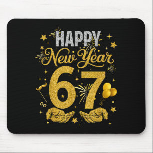 Sechs Sieben 6 7 Meme Lustig Frohes Neues Jahr 67  Mousepad