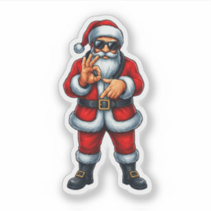  Sechs Sieben 6 7 Meme Santa Weihnachten  Aufkleber