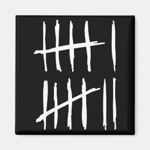 Sechs Sieben 6 7 Strichliste 67 Meme 6-7 Zahlen Lu Magnet