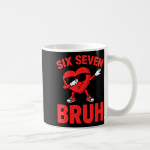 Sechs sieben Alter dabbing Herz Valentinstag lusti Kaffeetasse