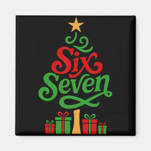 Sechs Sieben Baum Lustiger Weihnachten 6 7 Cooler Magnet
