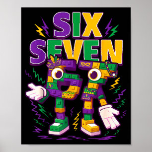 Sechs Sieben Brainrot Italienisch Lustig 67 Kinder Poster