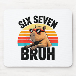 Sechs Sieben Bruh 67 Meme Capybara Mousepad