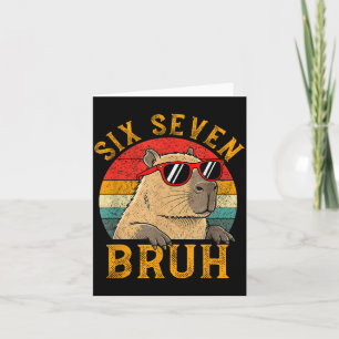 Sechs Sieben Bruh 67 Meme Lustig Capybara Viral Se Karte