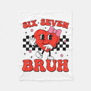 Sechs Sieben Bruh 6 7 Meme Lustiger Valentinstag M Fleecedecke