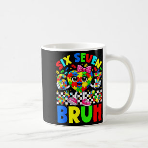 Sechs sieben bruh 6 7 Puzzle Herz 67 Autismus bewu Kaffeetasse