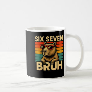 Sechs Sieben Bruh Capybara Retro Vintage Lustig 67 Kaffeetasse