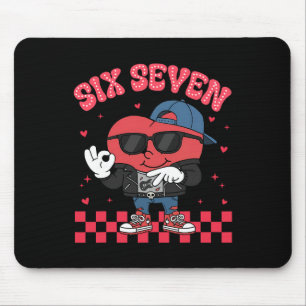 Sechs Sieben Bruh Lustig 67 Meme 6 7 Valentinstag Mousepad