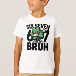 Sechs Sieben Bruh Lustiger Shamrock Dabbing St. Pa T-Shirt