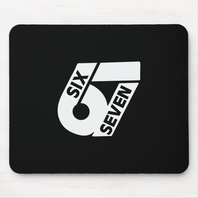 Sechs Sieben Cool Meme 67 Lustige Zahl  Mousepad (Vorne)