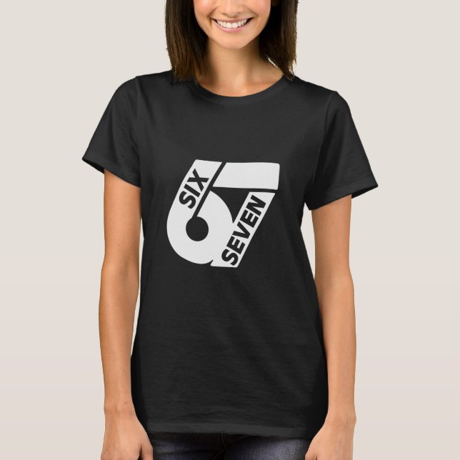 Sechs Sieben Cool Meme 67 Lustige Zahl  T-Shirt (Vorderseite)