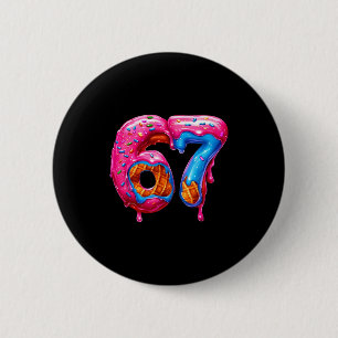 Sechs Sieben Donut Eiscreme-Tropfen Cool Meme Lust Button