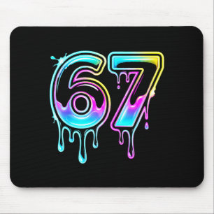 Sechs Sieben Eis Drip Cool Meme 67 Lustig 6 7 Bo Mousepad
