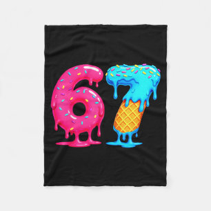 Sechs Sieben Eis Drip Cool Meme 67 Lustige Zahl Fleecedecke