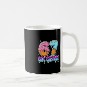 Sechs Sieben Eiscreme-Tropfen Cool Meme 67 Lustige Kaffeetasse