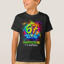 Sechs Sieben Geburtstag Handwerk Party Shirt, Graf